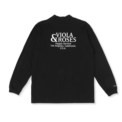 Circle core logo Back Print Mockneck Longsleeve Tshirt